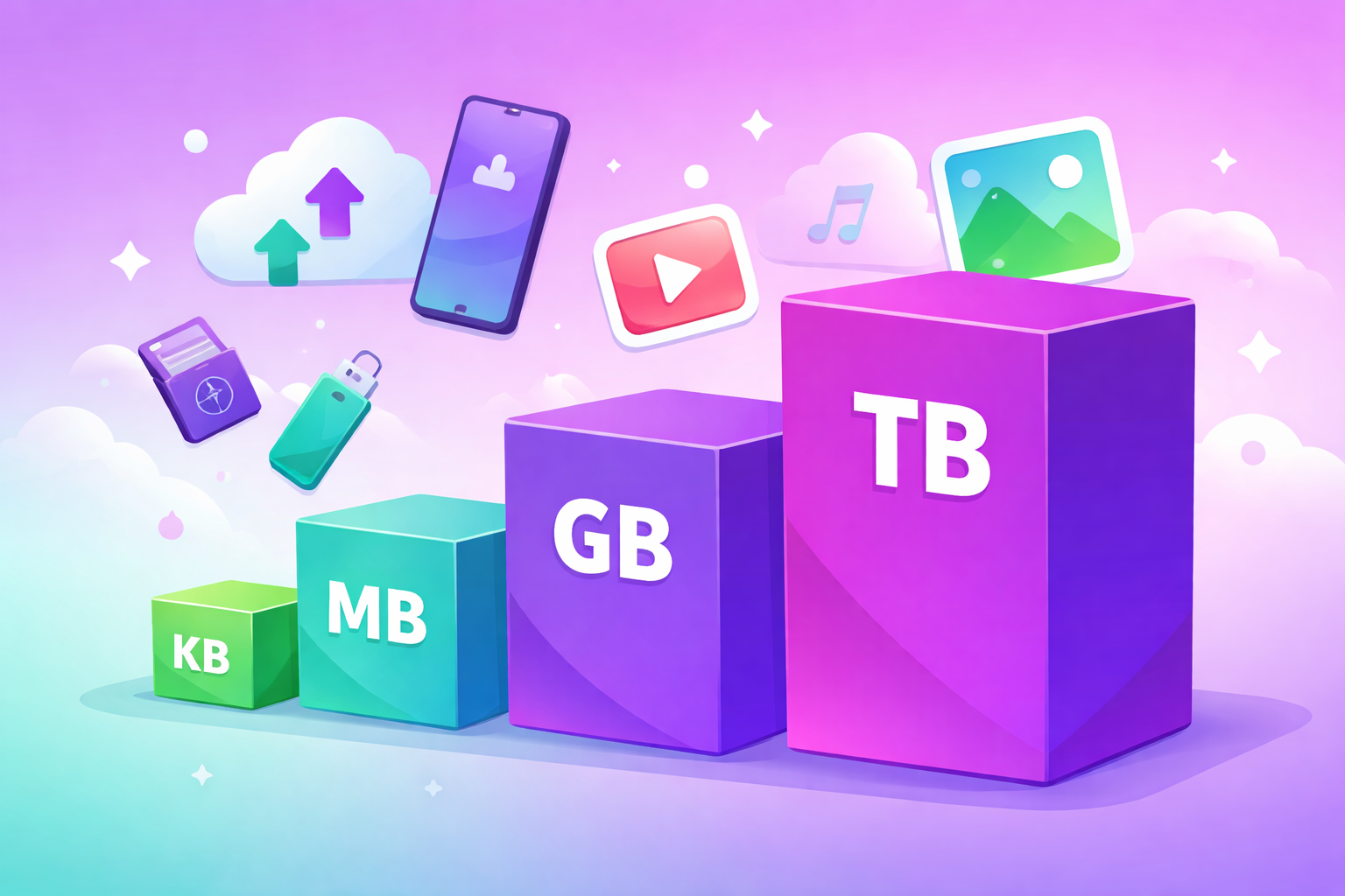 Entenda a diferença entre Kilobyte (KB), Megabyte (MB), Gigabyte (GB) e Terabyte (TB)