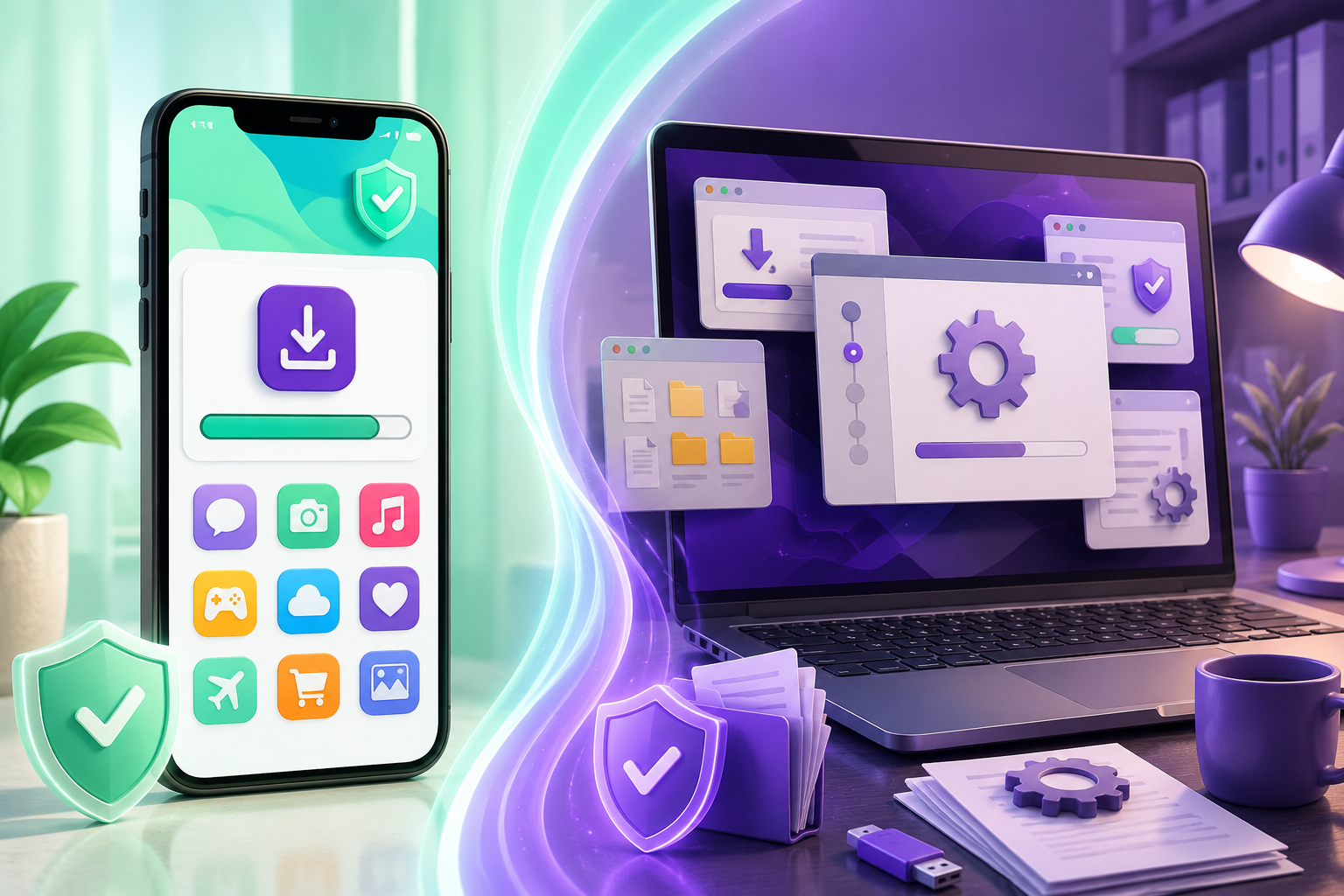 A diferença entre instalar aplicativos no celular e no computador
