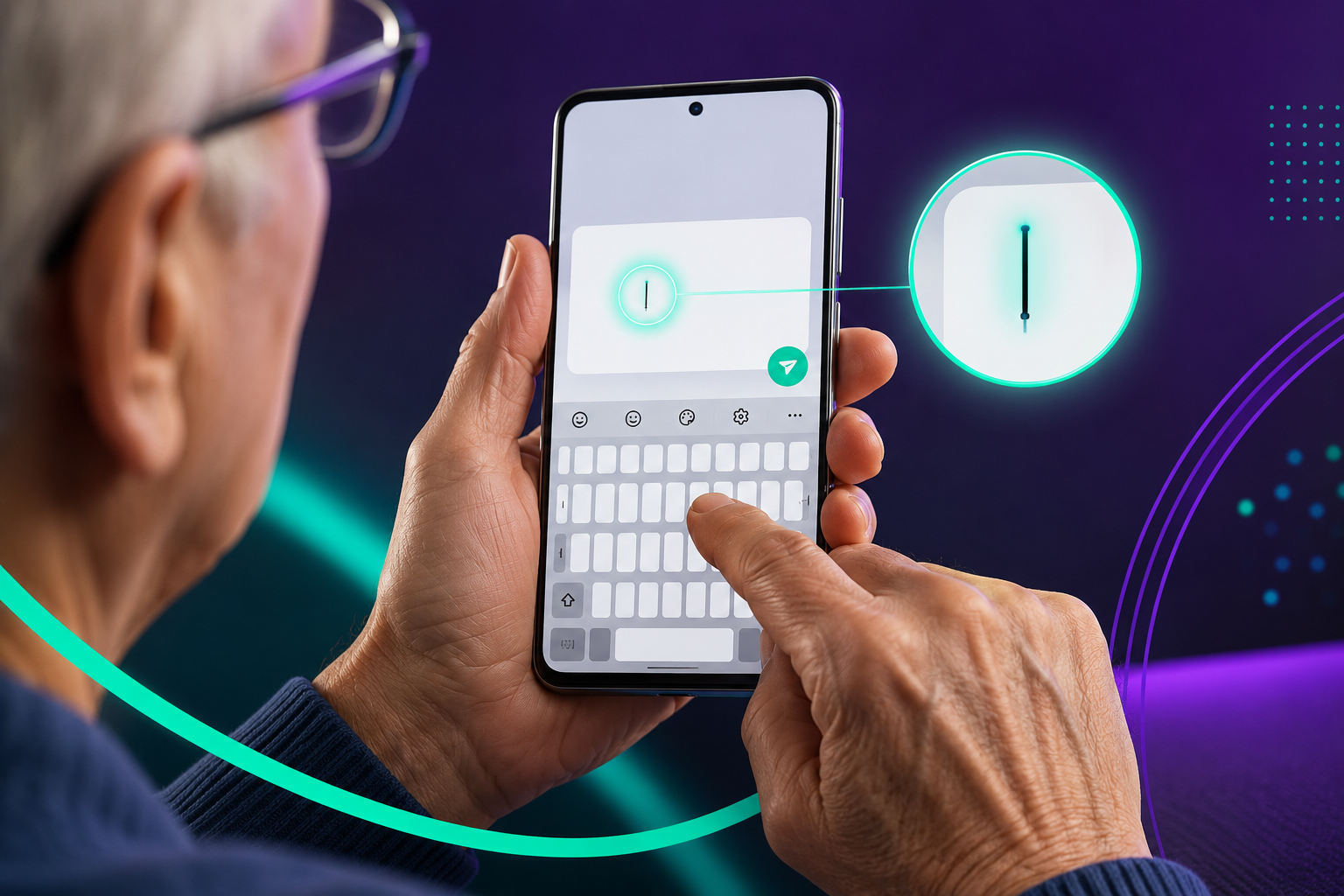 O que é e para que serve o cursor no teclado do celular