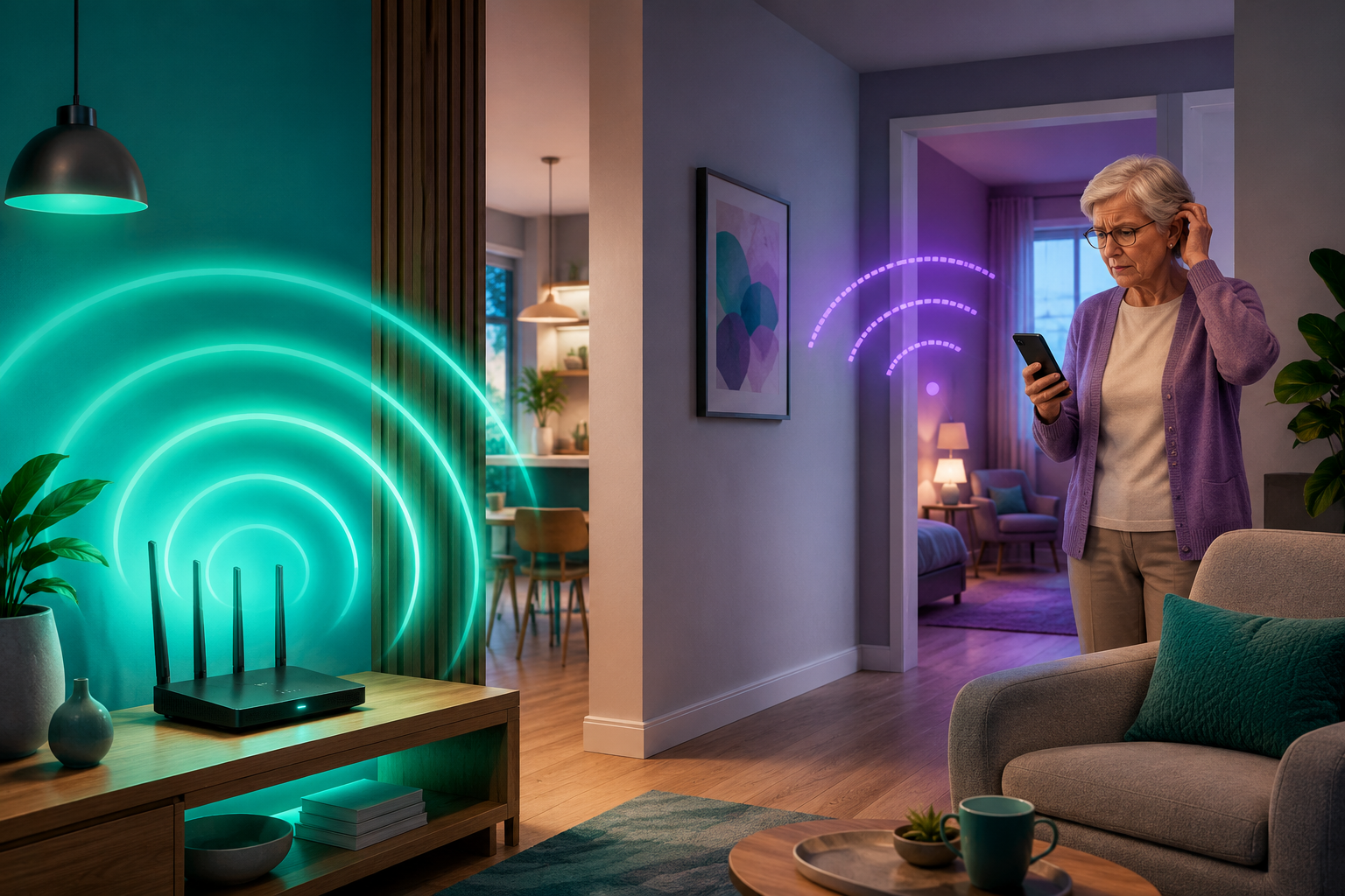 Por que o sinal Wi-Fi fica ruim em alguns lugares da casa?